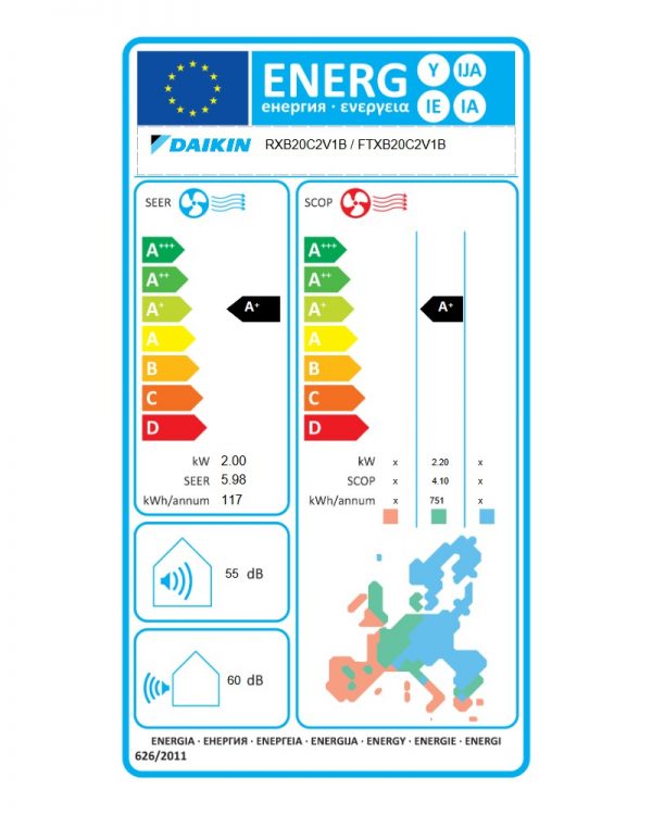 DAIKIN KLIMATSKA NAPRAVA COMFORA FTXP20, 2,0 KW - Image 2