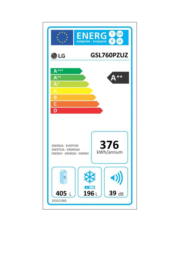 LG GSJ760PZUZ Side by Side hladilnik, nerjaveče jeklo, A ++ - Image 4