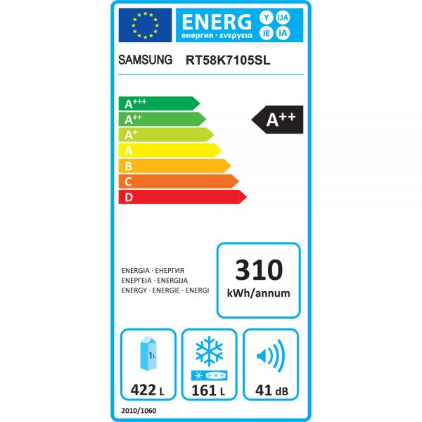 Samsung RT58K7105SL / EO kombinirani hladilnik, 585l (424l/161l) - jekleno siva barva - Image 5