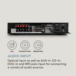 AUNA AMP-CD608 DAB, HiFi stereo ojačevalnik, 4 x 100 W, RMS, DAB + BT, optični vhod, daljinski upravljalnik - Image 7