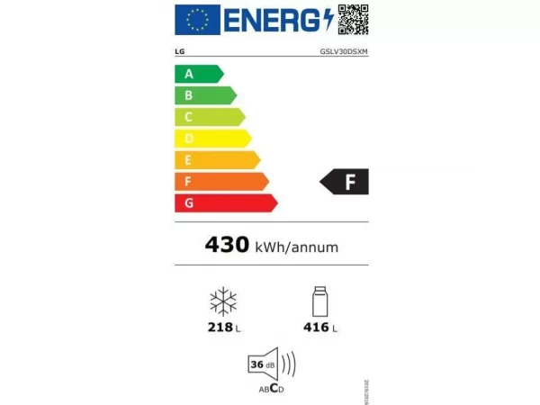 LG GSXV91BSAF hladilnik Side by Side, 635l, inverter, energijski razred F, brušeno jeklo - Image 12