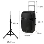 Combo 2 par , PA zvočnika, aktivni in pasivni, do 800 W, bluetooth, črna barva - Image 10