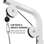 KLARFIT Hangman, naprava za vadbo, Stenska montaža, 100kg 2,5m kabel, palica za triceps, bela barva - Image 5