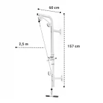 KLARFIT Hangman, naprava za vadbo, Stenska montaža, 100kg 2,5m kabel, palica za triceps, bela barva - Image 7