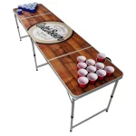 Backspin Beer Pong, miza, komplet, lesena, predal za led, 6 žogic, 100 skodelic