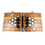 Backspin Beer Pong, miza, komplet, lesena, predal za led, 6 žogic, 100 skodelic - Image 2
