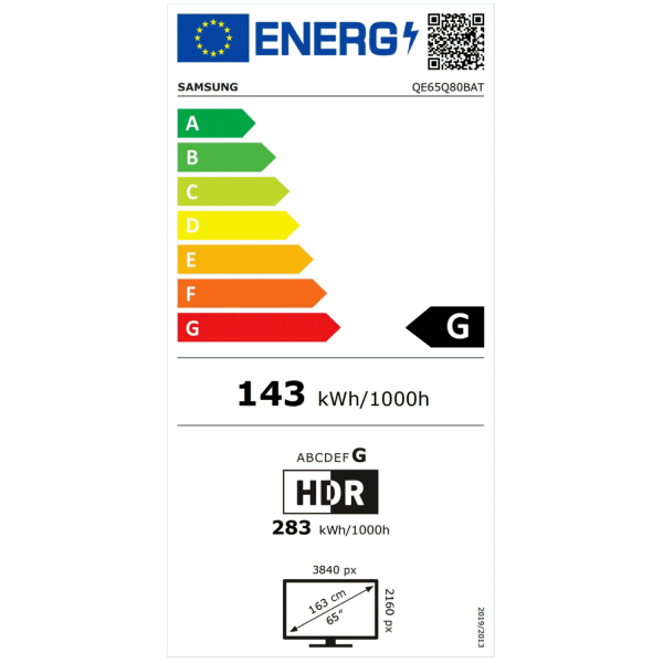 Samsung QE65Q80BATXXH QLED, 165 cm, 4K Ultra HD Smart TV (model 2022) - Image 6