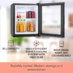 Klarstein MKS-13 minibar, 30 litrov, razred F, črn, steklen - Image 9