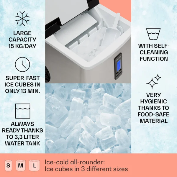 Klarstein MisterBlackFrost Iedomat, 150W, Stainless Jeklo - Image 8