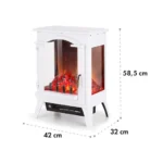 Klarstein Graz električni kamin, Bela - Image 7