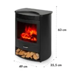 Klarstein Bormio S, električni kamin , Črna - Image 8