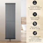 Besoa Delgado 160 x 45 radiator, Siva - Image 5