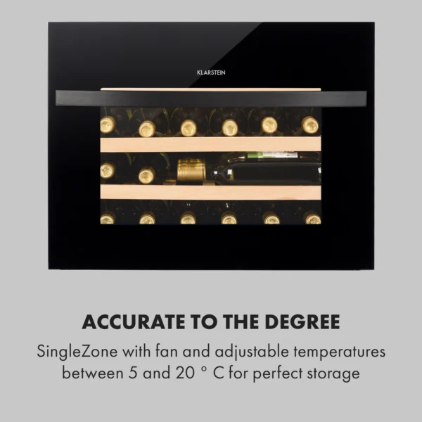 Klarstein Vinsider 24 Built-In Uno, vinska omara, 1 cona, 24 steklenic, EEK G - Image 9