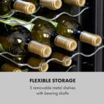 Klarstein Shiraz 18 Uno, hladilnik za vino, Črna - Image 10