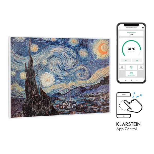 Klarstein Wonderwall Air Art Smart infrardeči grelec, Bela