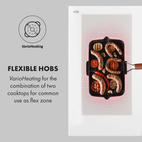 Klarstein Delicatessa 90 Flex vgradna kuhalna plošča, Bela - Image 4