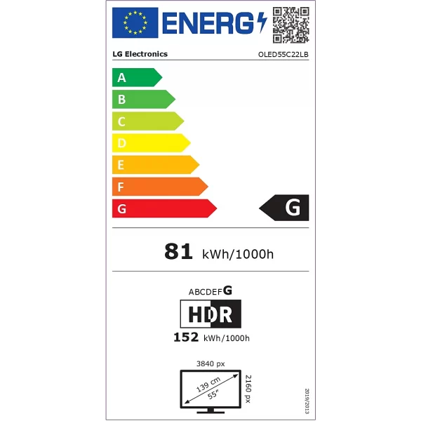 LG OLED55C22LB OLED 4K Ultra HD, HDR, webOS ThinQ AI EVO Smart TV, 139 cm - Image 5