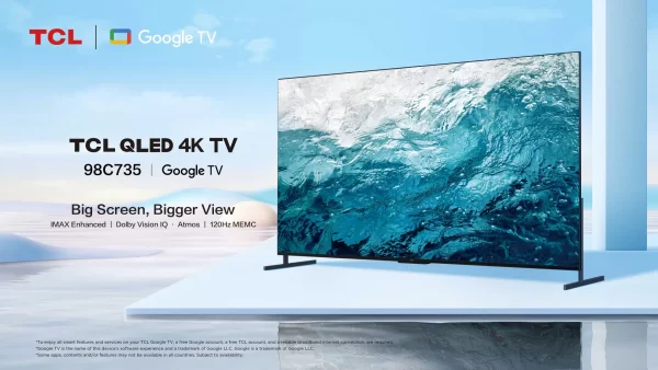 TCL 98C735 QLED Google Onkyo Dolby Atmos 4K TV (model 2023)