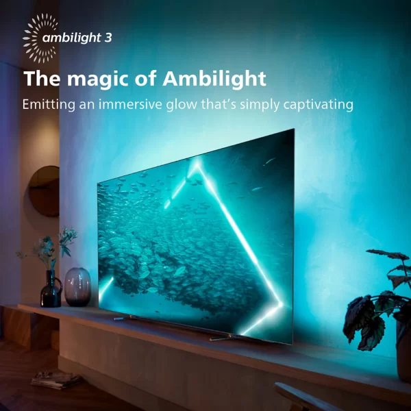 PHILIPS 55OLED707/12 OLED 4K UHD Ambilight Android TV (2022) - Image 3