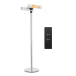 Blumfeldt Heat Guard Pro, Stoječi grelec, Pozlačeni cevi, 2 x 1500 W, IP55, Srebrna barva