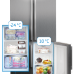 Beko GN1416231XPN Side by side, 572 l, NeoFrost Dual Cooling, Active Fresh Blue Light, Ion guard, ProSmart inverter kompresorja, upravljanje z zaslonom na dotik, Twist Ice Maker, razred F, H. 182 cm, kovinski videz - Image 4