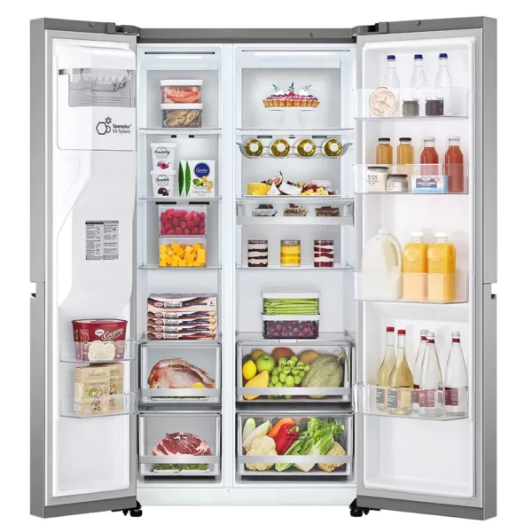 LG GSJV90PZAF side-by-side hladilnik, 635 l, energijski razred F, Door-in-Door™, LinearCooling™, DoorCooling+™, FRESHBalancer™, Inox - Image 5