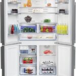 Beko GN1416231XPN Side by side, 572 l, NeoFrost Dual Cooling, Active Fresh Blue Light, Ion guard, ProSmart inverter kompresorja, upravljanje z zaslonom na dotik, Twist Ice Maker, razred F, H. 182 cm, kovinski videz - Image 2