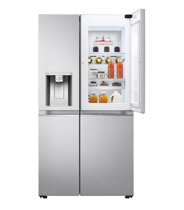 LG GSJV90PZAF side-by-side hladilnik, 635 l, energijski razred F, Door-in-Door™, LinearCooling™, DoorCooling+™, FRESHBalancer™, Inox - Image 2