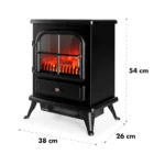 Klarstein St. Moritz Električni Kamin Grelec 1850 W, Črna - Image 8