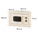 Klarstein Victoria 20, vgradna mikrovalovna pečica, 20 l, 800 W, žar: 1000 W, barva slonove kosti - Image 7