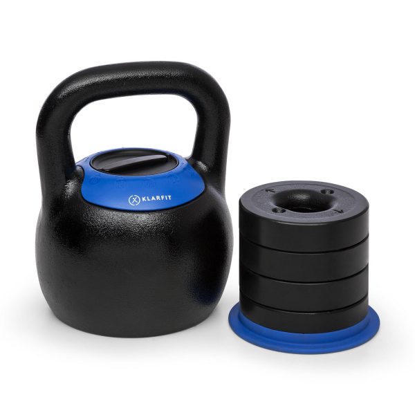 KLARFIT Adjustabell nastavljiv kettlebell, Črna / modra