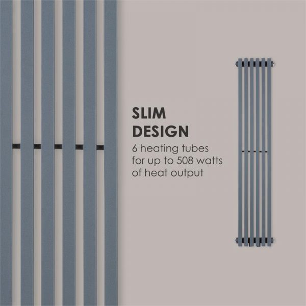 Besoa Delgado 120 x 25 radiator, Siva - Image 4