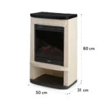 Klarstein Carinthia ​​električni kamin, Krem - Image 7