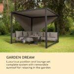 Blumfeldt Havanna Pavillon & Lounge-Set, 270x230x270cm, 4 dvojni sedeži, antracit siva - Image 2