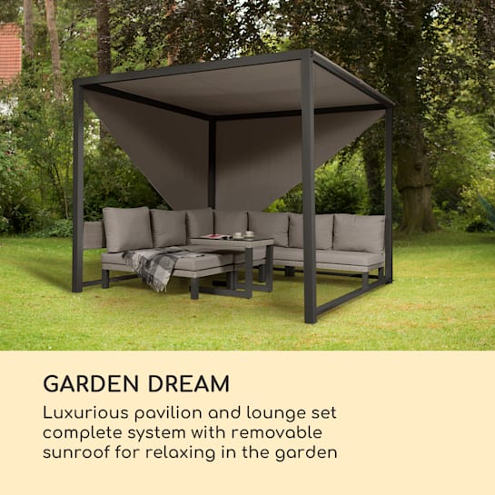 Blumfeldt Havanna Pavillon & Lounge-Set, 270x230x270cm, 4 dvojni sedeži, antracit siva - Image 2