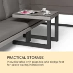 Blumfeldt Havanna Pavillon & Lounge-Set, 270x230x270cm, 4 dvojni sedeži, antracit siva - Image 6