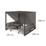 Blumfeldt Havanna Pavillon & Lounge-Set, 270x230x270cm, 4 dvojni sedeži, antracit siva - Image 9