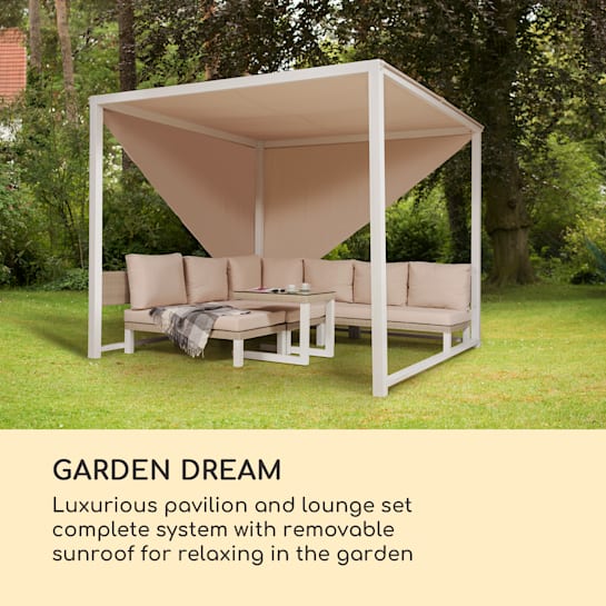Blumfeldt Havanna Pavillon & Lounge-Set, 270x230x270cm, 4 dvojni sedeži, bela - Image 2