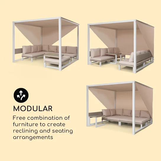 Blumfeldt Havanna Pavillon & Lounge-Set, 270x230x270cm, 4 dvojni sedeži, bela - Image 3