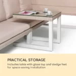 Blumfeldt Havanna Pavillon & Lounge-Set, 270x230x270cm, 4 dvojni sedeži, bela - Image 6