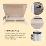 Blumfeldt Havanna Pavillon & Lounge-Set, 270x230x270cm, 4 dvojni sedeži, bela - Image 8