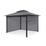 Blumfeldt Grandezza Cortina, vrtni paviljon, 3 × 3 m, 4 stranski deli, temno siva