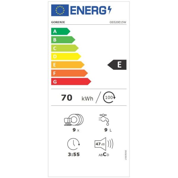 Gorenje GS520E15W prostostoječi pomivalni stroj - Image 6