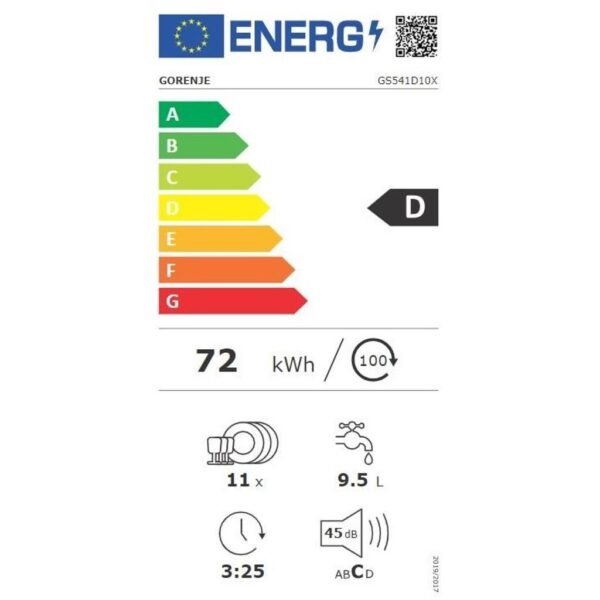 Gorenje GS541D10W pomivalni stroj, prostostoječi - Image 11