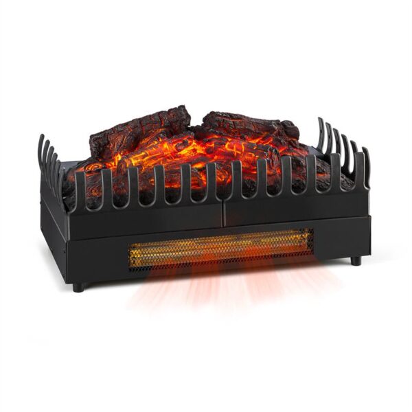 Klarstein Kamini FX električen kamin, kaminski vložek, 1000/2000W 2W LED, črna barva, Črna