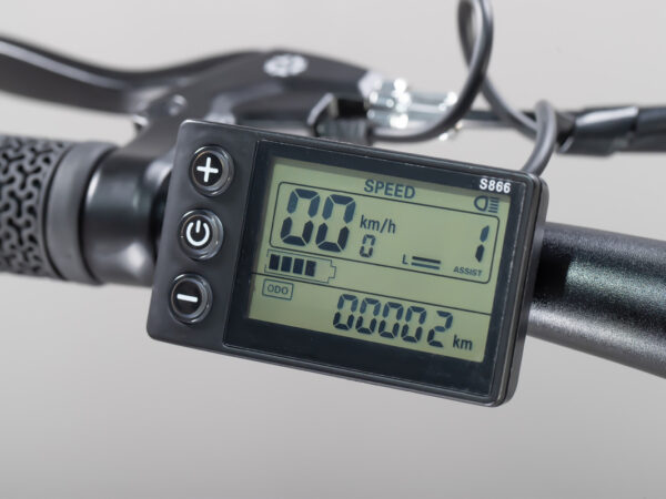 Električno kolo EMG Trevi BOMBER FAT, 20'', zložljiv, do 25km/h, do 40km, LED zaslon+LED lučke, do 150kg, črn - Image 5