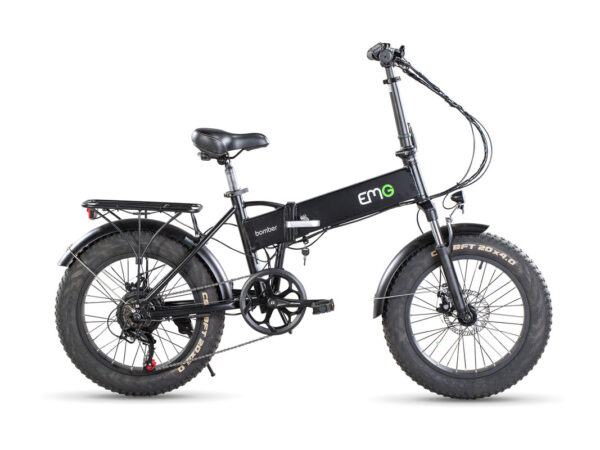 Električno kolo EMG Trevi BOMBER FAT, 20'', zložljiv, do 25km/h, do 40km, LED zaslon+LED lučke, do 150kg, črn