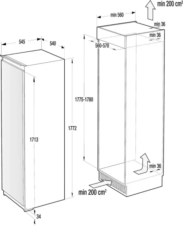 Gorenje RI4182E1 vgradni hladilnik - Image 2