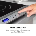 Klarstein Cucinata, indukcijska kuhalna plošča, 3100 W, 10 ravni moči, 200 - 1300 W - Image 4