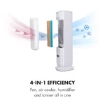 Klarstein Polar Tower Smart, ventilator, hladilnik zraka, 7 L, 85 W, daljinski upravljalnik, 5 x hladilni boks - Image 6